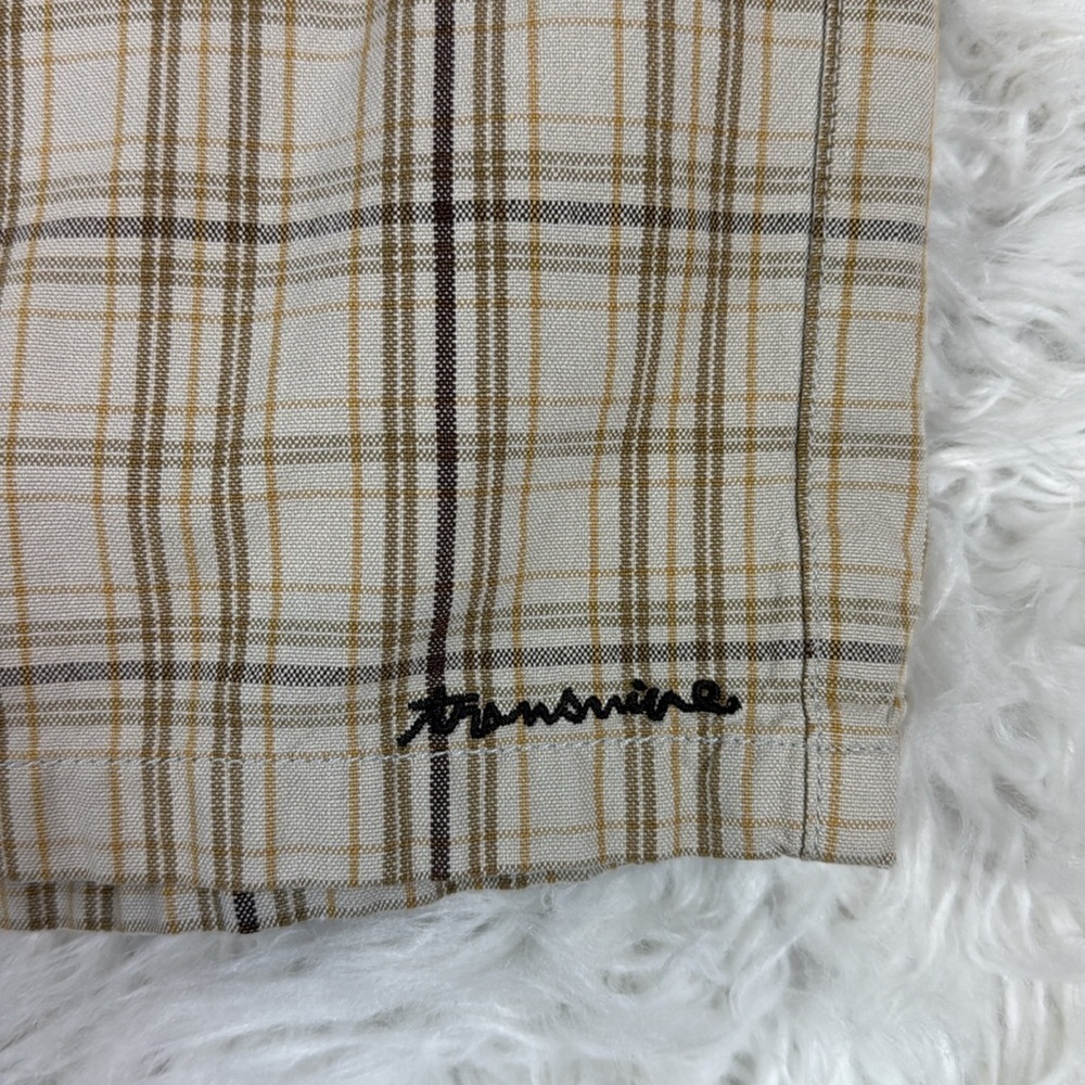 Vintage Y2K Transnine Plaid Shorts with Pockets - Picture 3 of 6